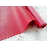 Переплётный кожзам с текстурой, красный, 33х70 см